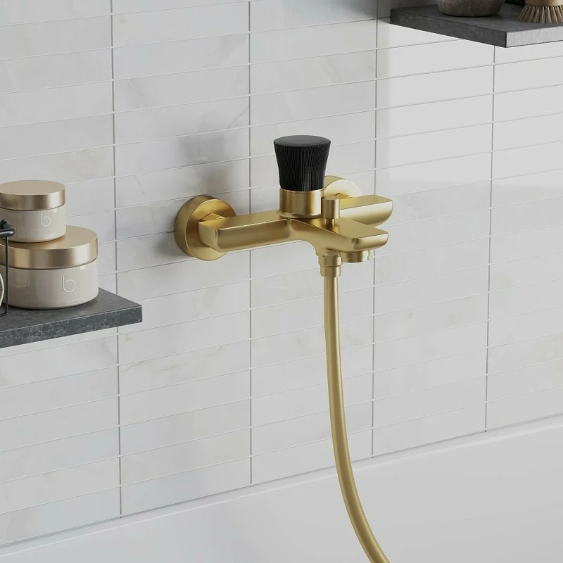 Смеситель для ванны Paini Domus 18PJ111PZ Золото матовое