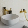 Смеситель для ванны Paini Domus 18PJ111PZ Золото матовое