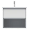 Тумба под раковину Ideal Standard Connect Air 60 E0826KN подвесная цвет Glossy White + Matt Light Grey (Белый глянцевый + Светло-серый матовый)