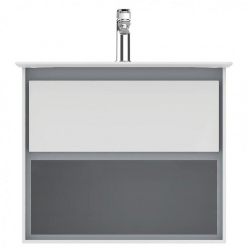Тумба под раковину Ideal Standard Connect Air 60 E0826KN подвесная цвет Glossy White + Matt Light Grey (Белый глянцевый + Светло-серый матовый)