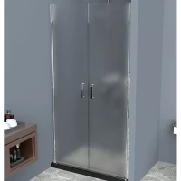 Душевая дверь BelBagno Uno 90 UNO-B-2-90-P-Cr профиль Хром стекло рифленое