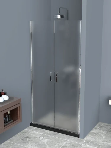Душевая дверь BelBagno Uno 90 UNO-B-2-90-P-Cr профиль Хром стекло рифленое