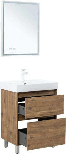 Тумба с раковиной Aquanet Nova Lite 2.0 60 348191 цвет Дуб рустикальный