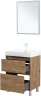 Тумба с раковиной Aquanet Nova Lite 2.0 60 348191 цвет Дуб рустикальный