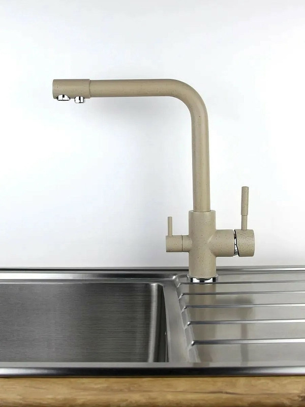 Смеситель для кухни Viko V-5014 Песочный латунь на столешницу