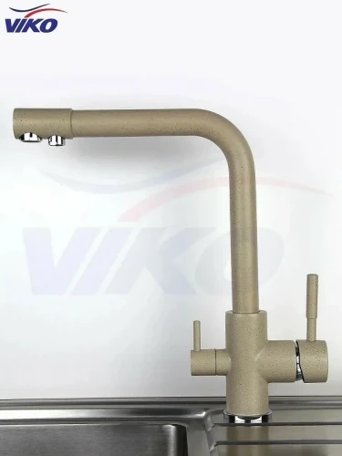 Смеситель для кухни Viko V-5014 Песочный латунь на столешницу