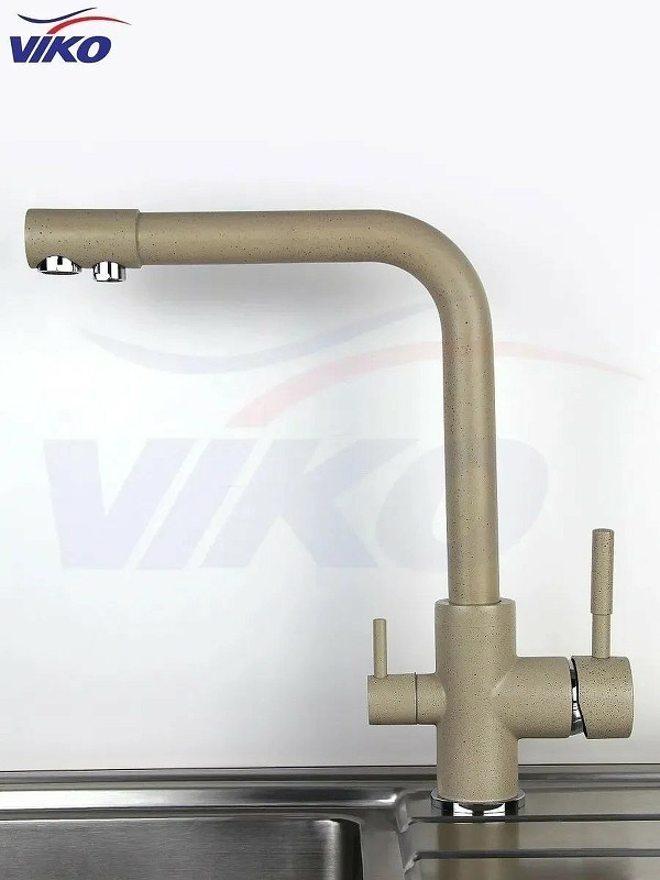 Смеситель для кухни Viko V-5014 Песочный латунь на столешницу