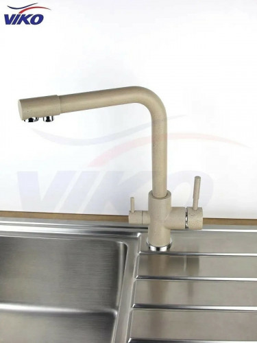 Смеситель для кухни Viko V-5014 Песочный латунь на столешницу