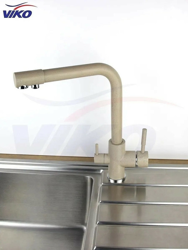 Смеситель для кухни Viko V-5014 Песочный латунь на столешницу