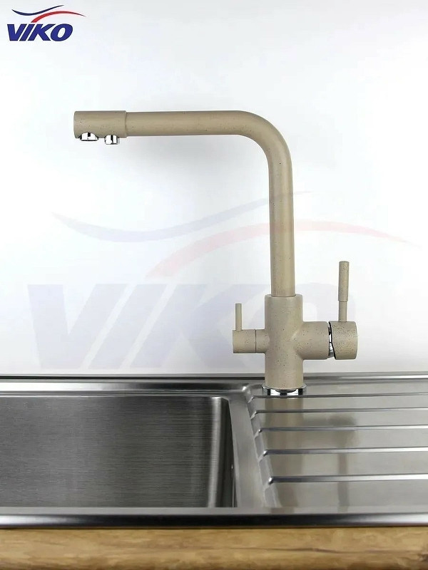 Смеситель для кухни Viko V-5014 Песочный латунь на столешницу
