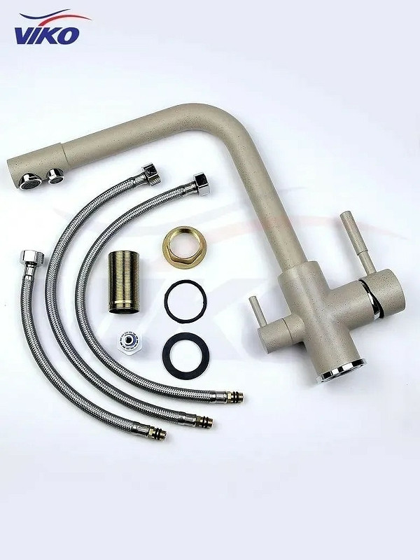 Смеситель для кухни Viko V-5014 Песочный латунь на столешницу