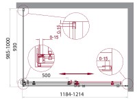 Душевой уголок BelBagno Acqua 120х100 ACQUA-AH-1-120/100-C-Cr профиль Хром стекло прозрачное