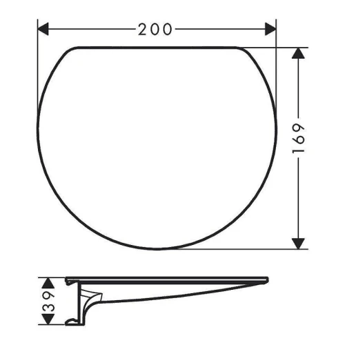 Полка Hansgrohe WallStoris 27915670 цвет черный матовый