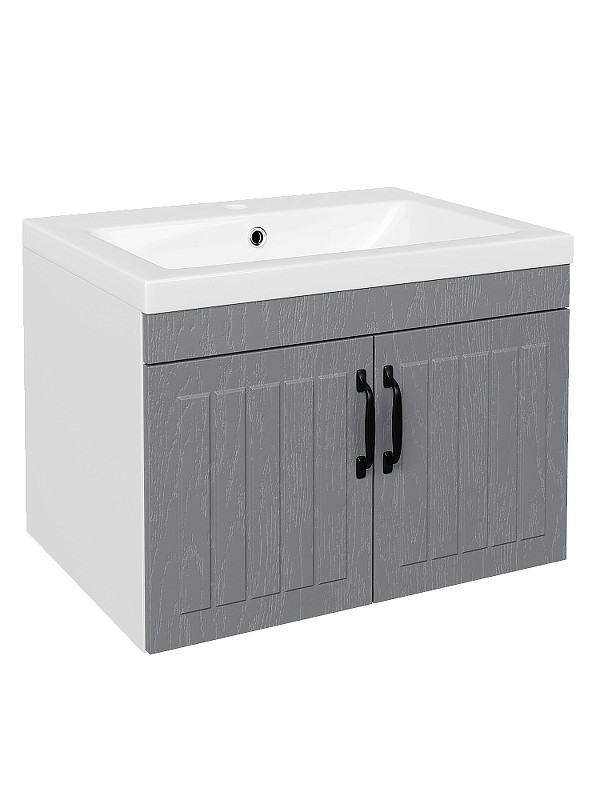 Тумба с раковиной DIWO Сочи 60 подвесная цвет Антрацит