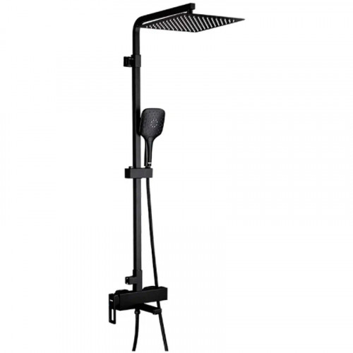 Душевая система Gappo G2417-6 Черный матовый латунь на стену