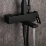Душевая система Gappo G2417-6 Черный матовый латунь на стену