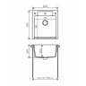 Кухонная мойка Polygran Argo-460 №36 473363 Белый хлопок искусственный камень (литьевой мрамор) встраиваемый