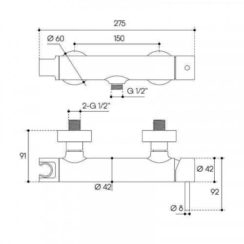 Смеситель для душа Aqueduto CANO CAN0745 цвет Оружейная сталь