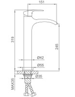 Смеситель для раковины Frap H69 F1069-2 Хром латунь