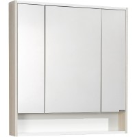 Зеркальный шкаф Aquaton Рико 80 1A215302RIB90 Белый Ясень фабрик МДФ / ЛДСП, стекло