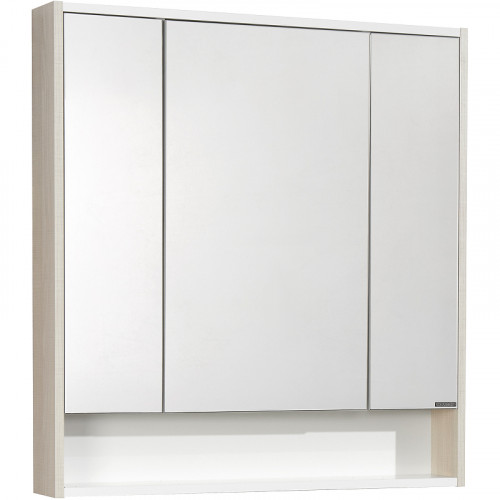 Зеркальный шкаф Aquaton Рико 80 1A215302RIB90 Белый Ясень фабрик МДФ / ЛДСП, стекло