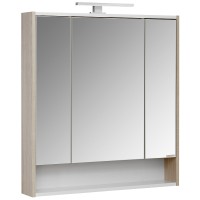 Зеркальный шкаф Aquaton Рико 80 1A215302RIB90 Белый Ясень фабрик МДФ / ЛДСП, стекло