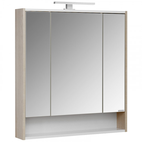Зеркальный шкаф Aquaton Рико 80 1A215302RIB90 Белый Ясень фабрик МДФ / ЛДСП, стекло