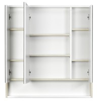 Зеркальный шкаф Aquaton Рико 80 1A215302RIB90 Белый Ясень фабрик МДФ / ЛДСП, стекло