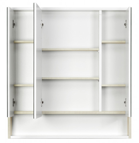 Зеркальный шкаф Aquaton Рико 80 1A215302RIB90 Белый Ясень фабрик МДФ / ЛДСП, стекло