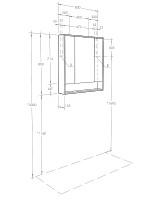 Зеркальный шкаф Aquaton Рико 80 1A215302RIB90 Белый Ясень фабрик МДФ / ЛДСП, стекло