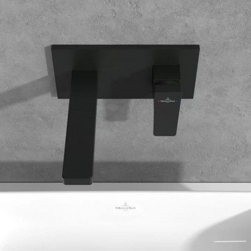 Смеситель для раковины Villeroy&Boch Architectura Square TVW125003000K5 цвет Черный матовый