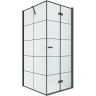 Душевой уголок New Trendy New Soleo Black 90х90 R D-0290A/D-0121B профиль Черный стекло прозрачное