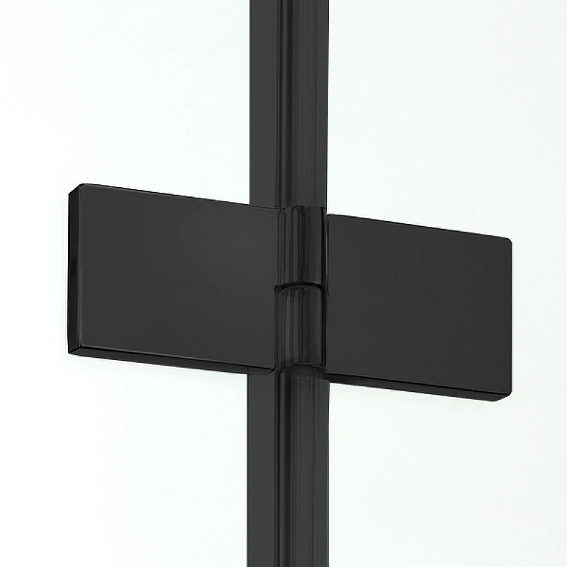 Душевой уголок New Trendy New Soleo Black 90х90 R D-0290A/D-0121B профиль Черный стекло прозрачное