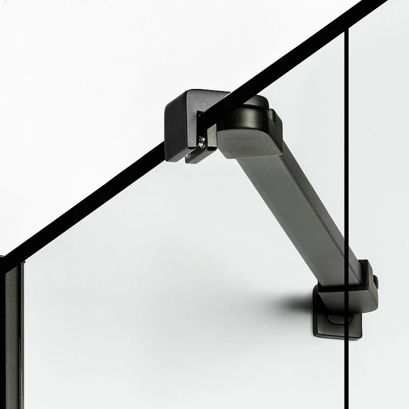 Душевой уголок New Trendy New Soleo Black 90х90 R D-0290A/D-0121B профиль Черный стекло прозрачное
