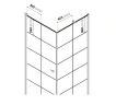 Душевой уголок New Trendy New Soleo Black 90х90 R D-0290A/D-0121B профиль Черный стекло прозрачное
