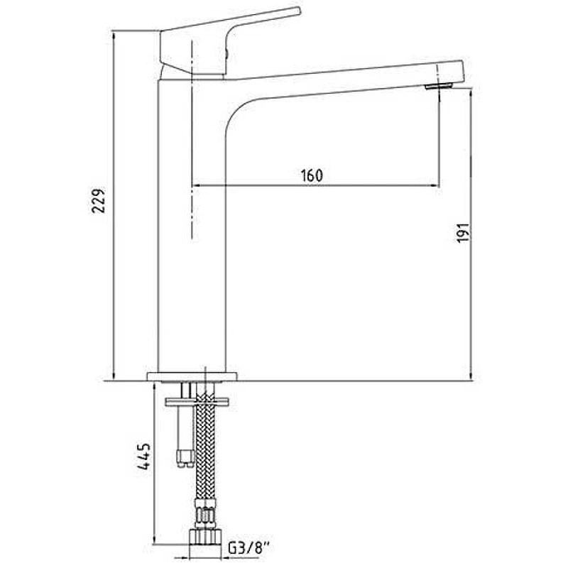 Смеситель для раковины E.C.A. Tiera 103588003EX