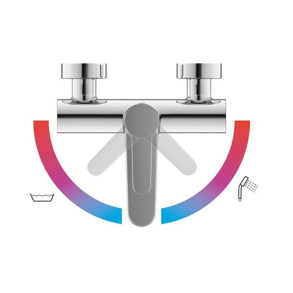 Смеситель для ванны Ravak Puri PU 022.00/150 X070115 Хром латунь на стену