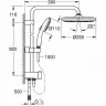 Душевая система Grohe Tempesta 250 26675001 Хром латунь на стену