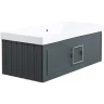 Тумба под раковину La Fenice Cubo 100 FNC-01-CUB-G-100 подвесная Серая матовая МДФ / ЛДСП
