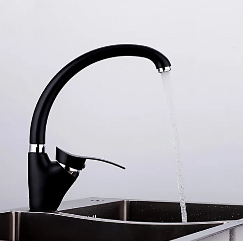 Смеситель для кухни Gappo G50 G4150 Черный матовый силумин