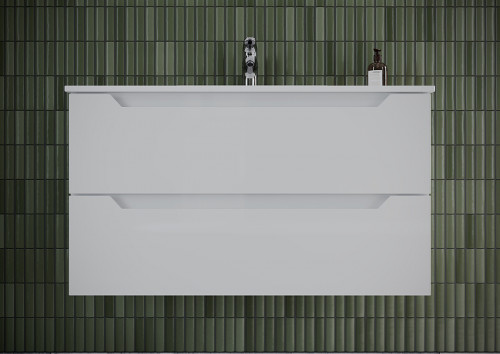 Тумба под раковину Sancos Norma 2.0 100 NR2.0100W подвесная Белый глянец МДФ / ЛДСП