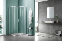 Душевой уголок Aquatek 100х100 AQ ARI RO 10020CH профиль Хром стекло прозрачное