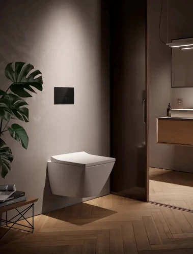 Кнопка смыва для инсталляции Tece Spring square S240852 цвет Черный сатинированный