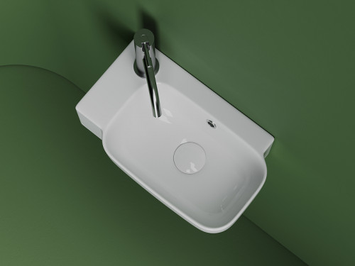 Раковина Ceramicanova Element 40 R CN6074R Белая фарфор подвесная