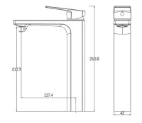Смеситель для раковины Haiba HB11810 Хром латунь