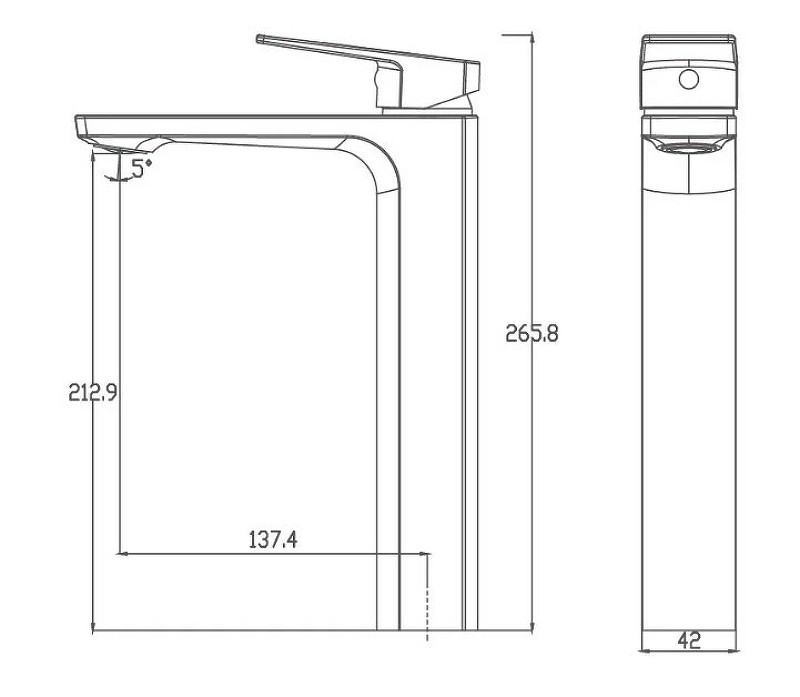 Смеситель для раковины Haiba HB11810 Хром латунь