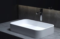 Раковина-чаша Salini Callista 54.5 104 1101204SM Белая матовая искусственный камень (литьевой мрамор) накладная
