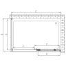 Душевой уголок Vincea Soft 120x80 VSR-3SO8012CLGM профиль Вороненая сталь стекло прозрачное