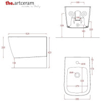 Биде Artceram A16 ASB001 41 00 подвесное Matera