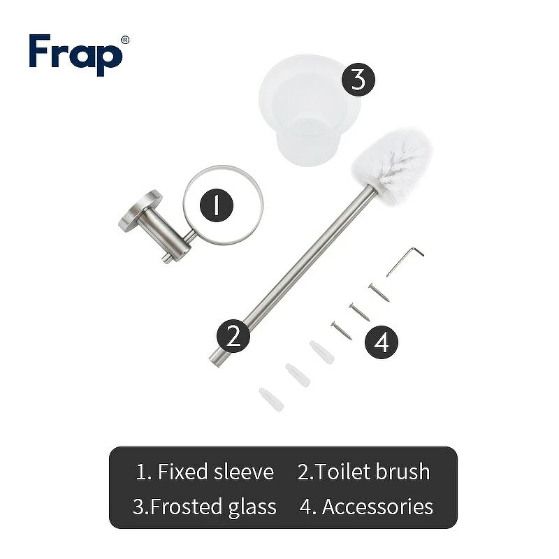 Ершик для унитаза Frap F301 F30110 Сатин